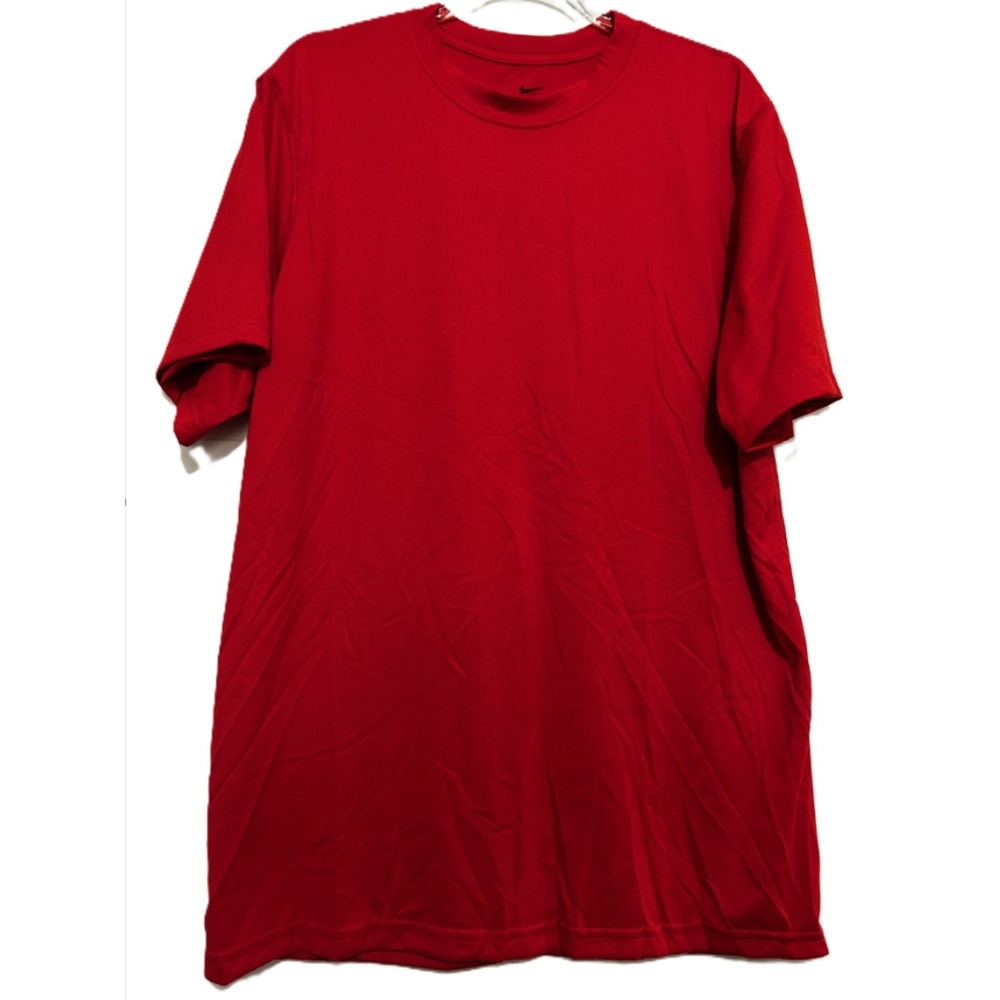 Nike Mens Dri-Fit T-Shirt Short Sleeve Red Performance Training Tee Medium